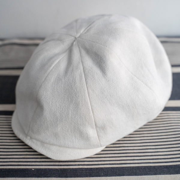 'antique remake' 8 panel casquette -with adjuster- 'cotton linen fabric'