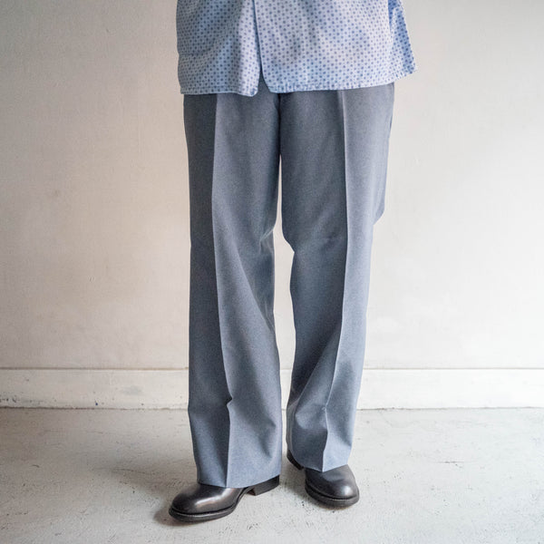 around 1990s Japan vintage pastel blue poly 100 slacks