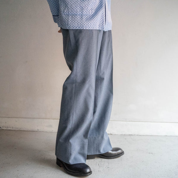 around 1990s Japan vintage pastel blue poly 100 slacks