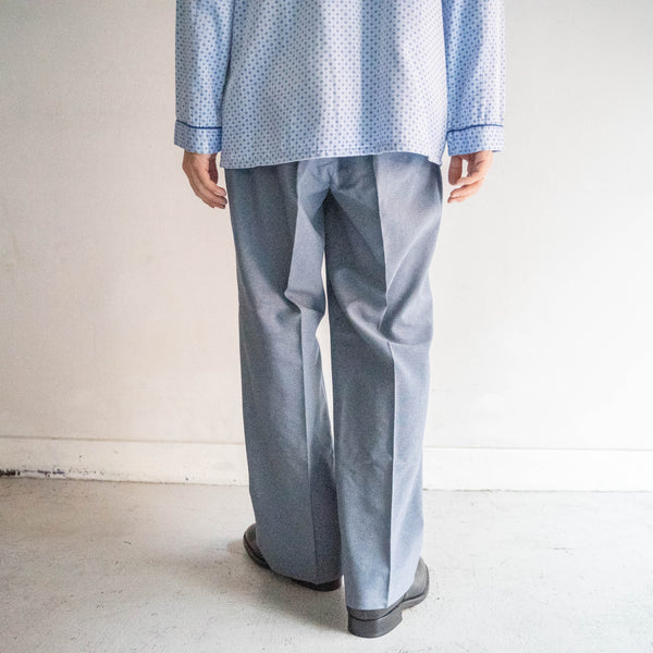 around 1990s Japan vintage pastel blue poly 100 slacks