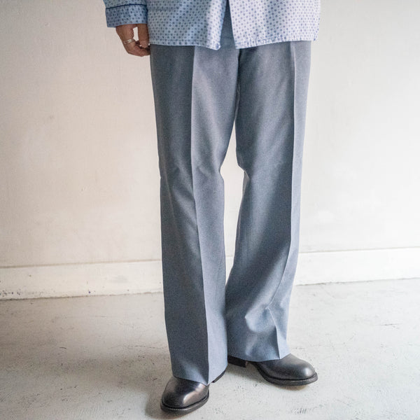 around 1990s Japan vintage pastel blue poly 100 slacks