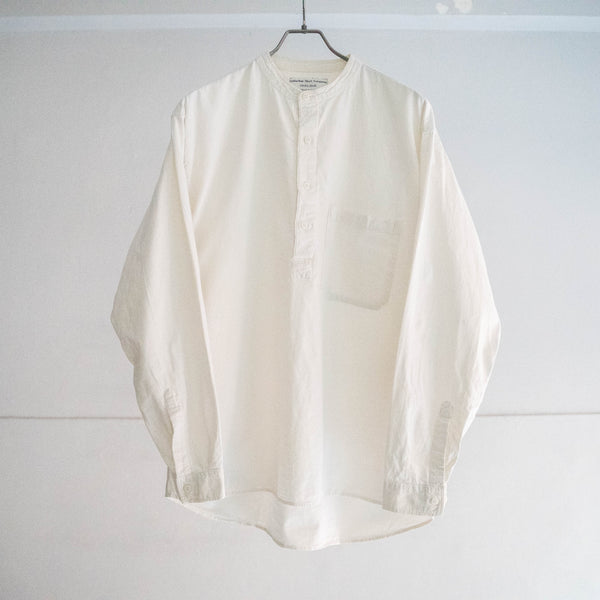 1990s off white cotton 100 no collar smock