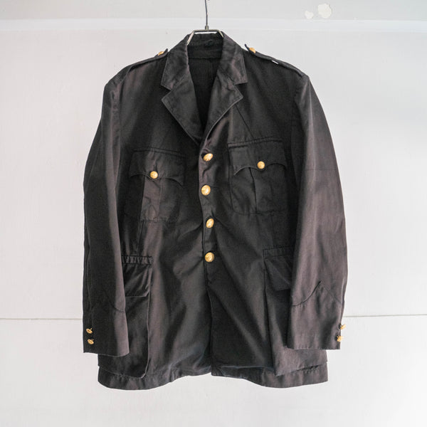 1950-60s Italian military chino safari jacket 'black dyed'