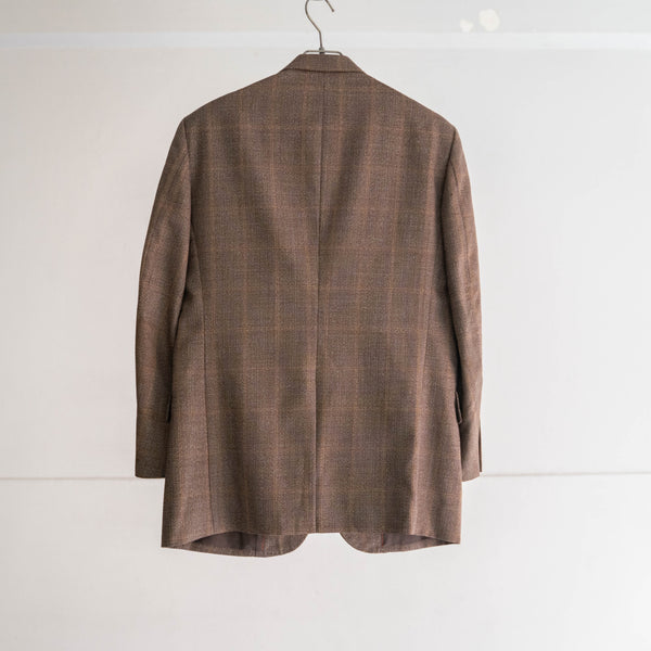 1970s Japan vintage brown checked set up