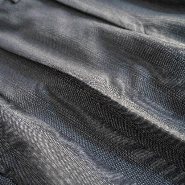 1990s Japan vintage dark gray striped wide slacks