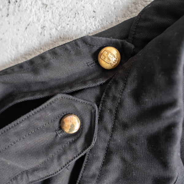 1950-60s Italian military chino safari jacket 'black dyed'