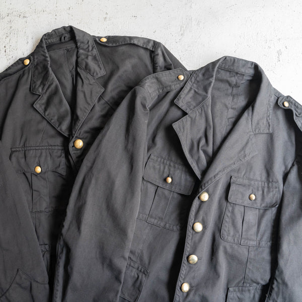 1950-60s Italian military chino safari jacket 'black dyed'