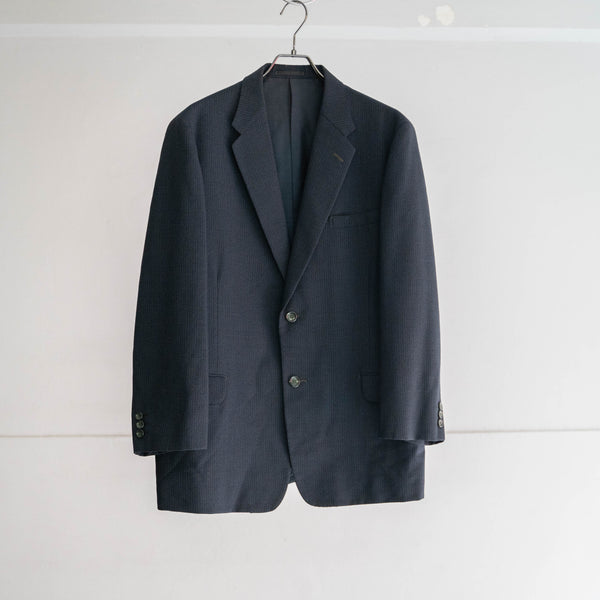 1970s Japan vintage blue gray weavy tailored jacket