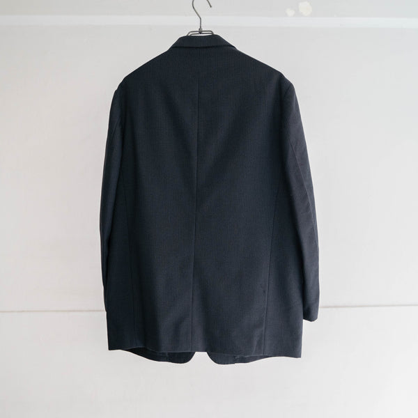 1970s Japan vintage blue gray weavy tailored jacket