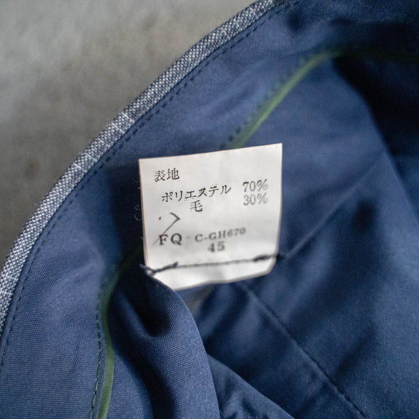around 1990s Japan vintage gray checked poly × wool slacks