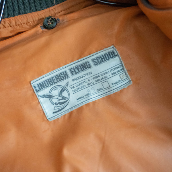 1980-90s Italian military L-2B flight jacket -with patch & liner-