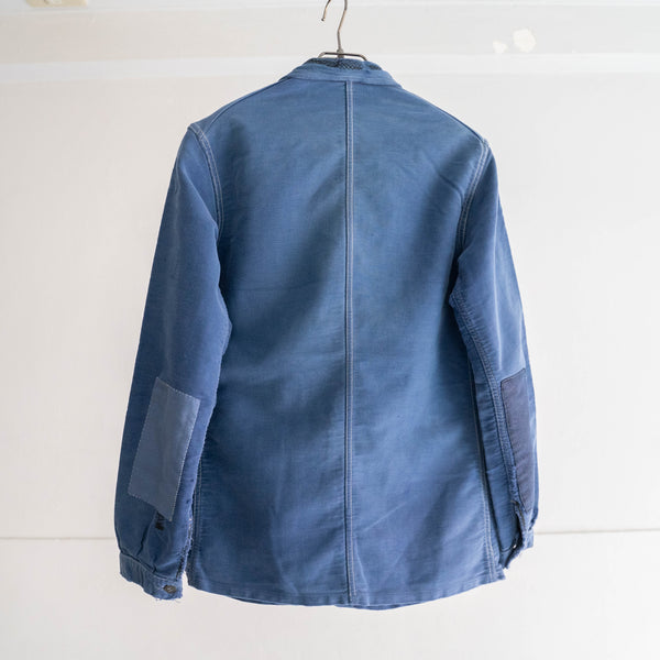 around1960s France blue moleskin work jacket "good repair"