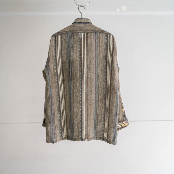2000s multi-color striped shirt