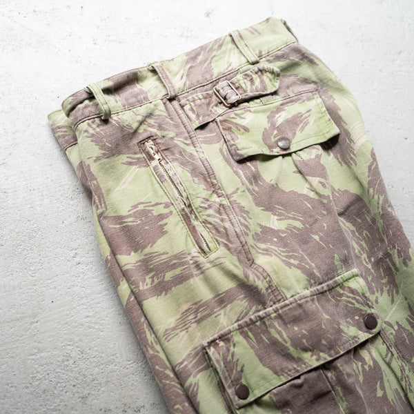 1970s French military  lizard camo paratrooper pants 'civilian type’ -good fade-