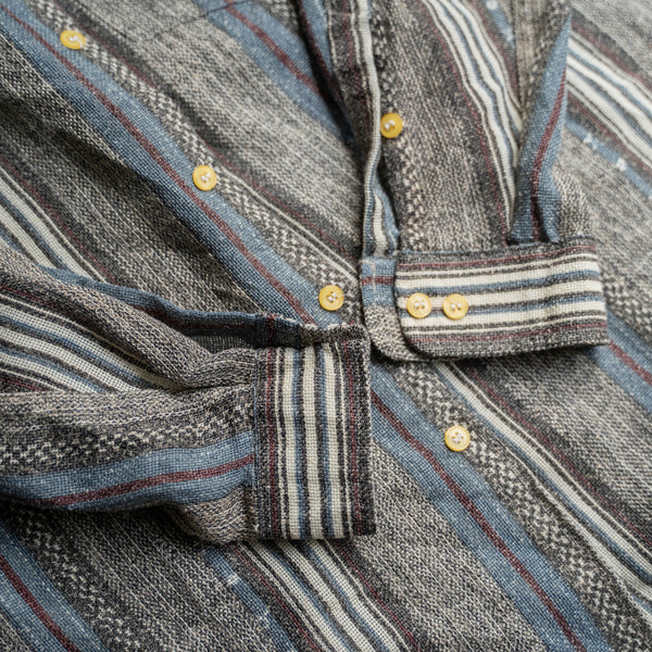 2000s multi-color striped shirt