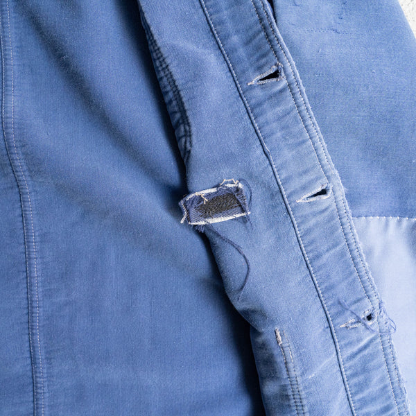 around1960s France blue moleskin work jacket "good repair"