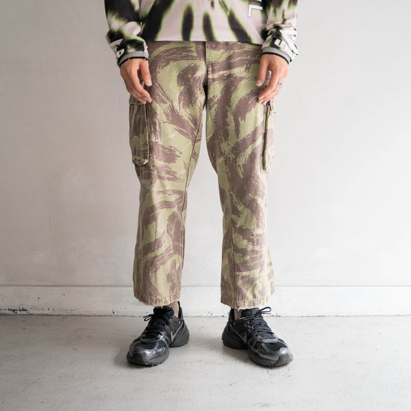 1970s French military  lizard camo paratrooper pants 'civilian type’ -good fade-