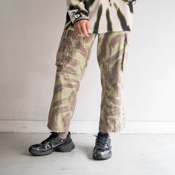 1970s French military  lizard camo paratrooper pants 'civilian type’ -good fade-