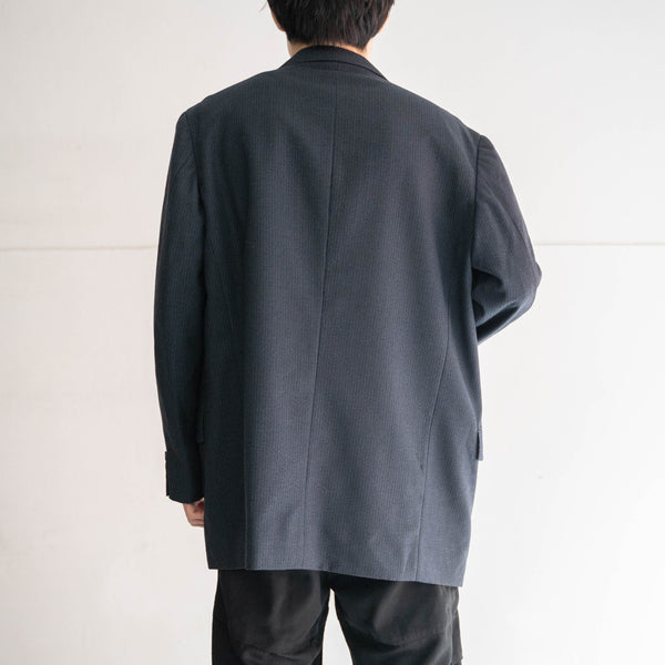 1970s Japan vintage blue gray weavy tailored jacket