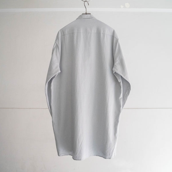 around 1980s Europe light gray long full-open shirt