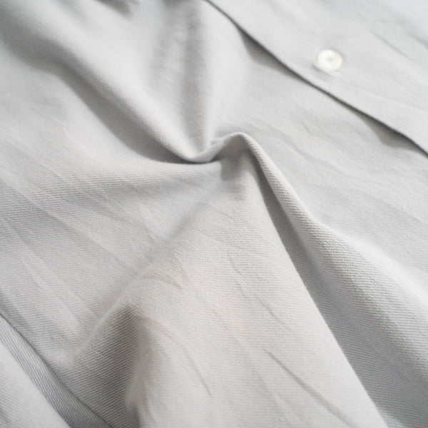 around 1980s Europe light gray long full-open shirt