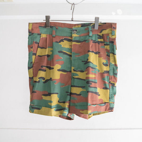 around 2000s Belgium military camo short pants 'dead stock'