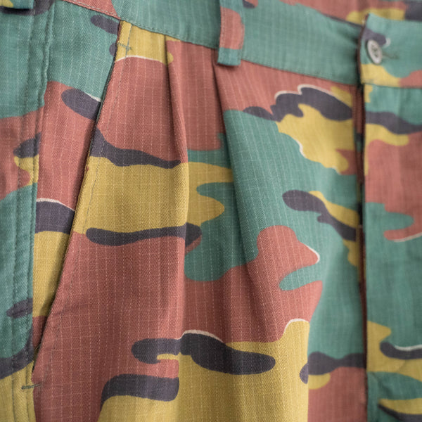 around 2000s Belgium military camo short pants 'dead stock'