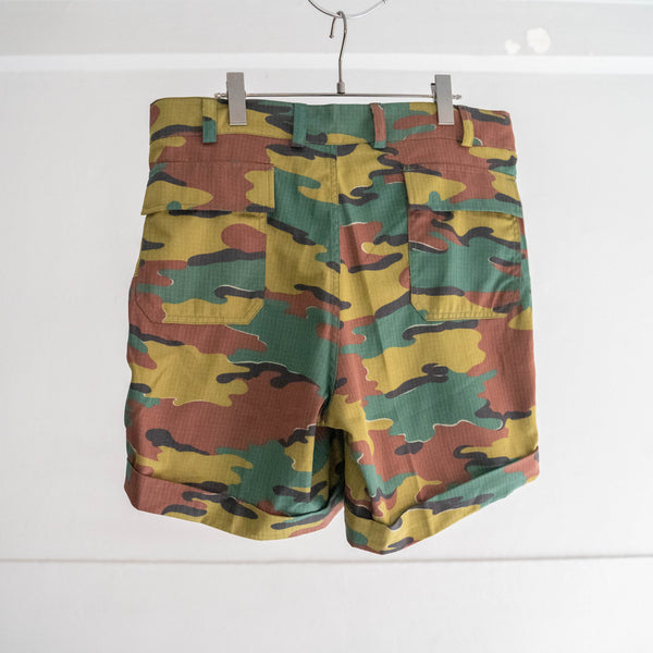 around 2000s Belgium military camo short pants 'dead stock'