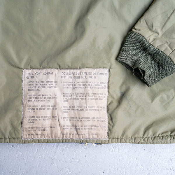 around 1980s Canadian military MK2 liner jacket 'zip remake' -with stencil-