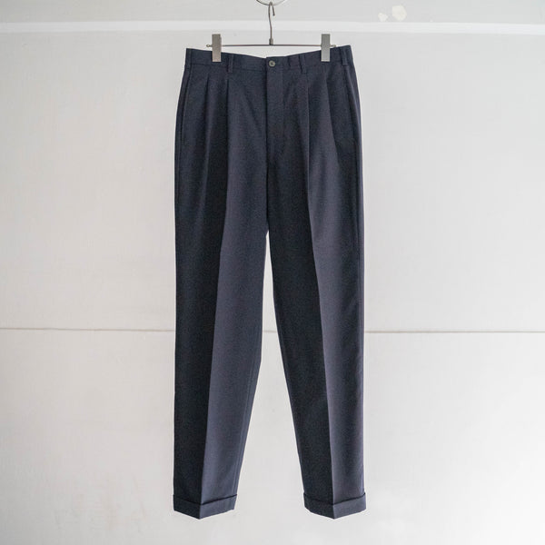 1990s Japan vintage dark navy summer wool slacks