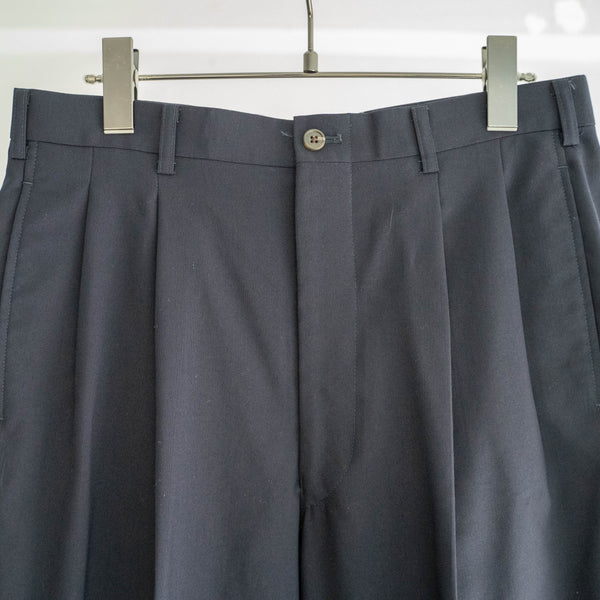 1990s Japan vintage dark navy summer wool slacks