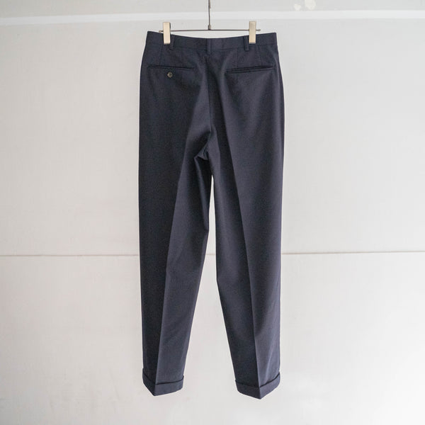 1990s Japan vintage dark navy summer wool slacks
