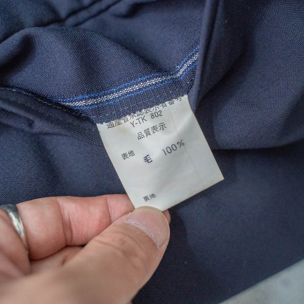 1990s Japan vintage dark navy summer wool slacks