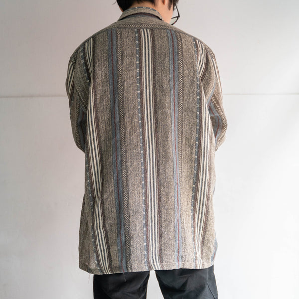 2000s multi-color striped shirt