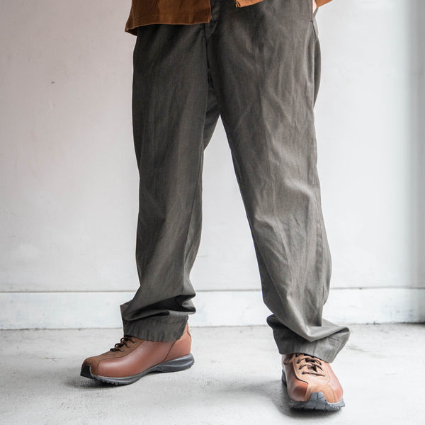 1970-80s Europe military chino pants -black dyed-