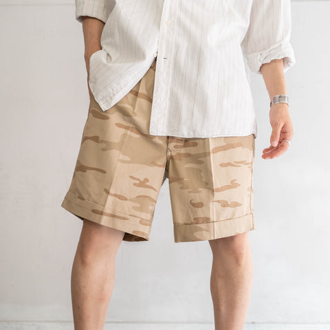 around 2000s belgium military desert camo short pants 'dead stock'