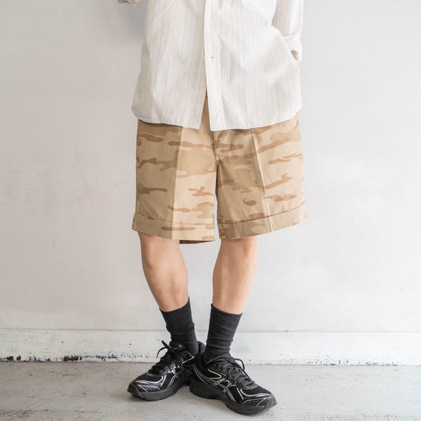 around 2000s belgium military desert camo short pants 'dead stock'