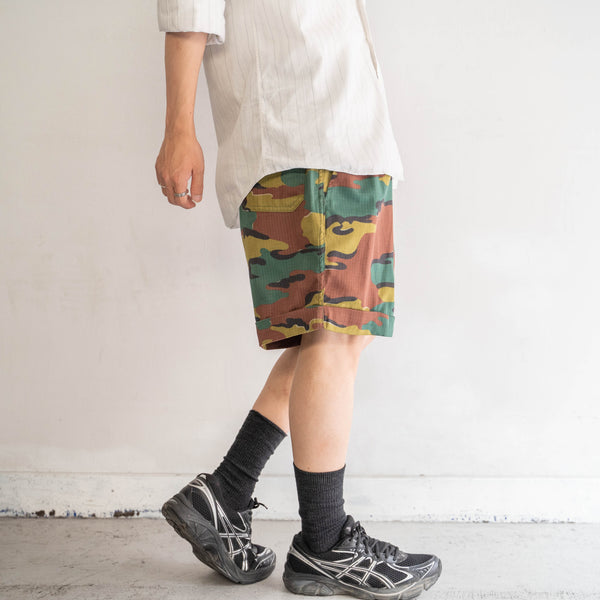 around 2000s Belgium military camo short pants 'dead stock'