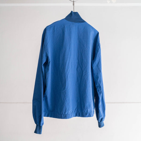 1980s Swedish military blue color high neck light weight jacket