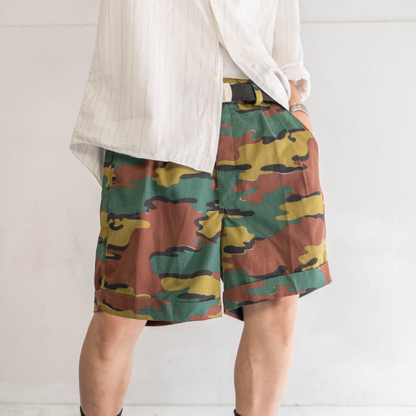 around 2000s Belgium military camo short pants 'dead stock'