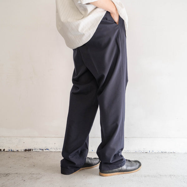 1990s Japan vintage dark navy summer wool slacks