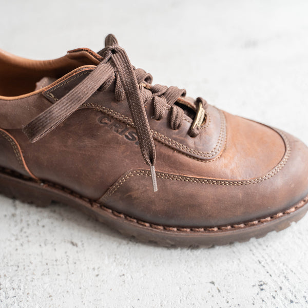 2000s Italy "CRISPI" leather sneaker 'dead stock' -brown-