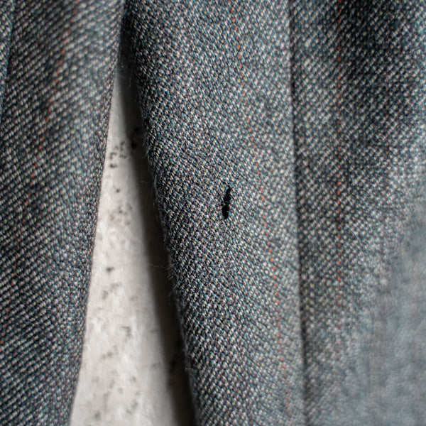 1990s japan vintage green chambray wool slacks