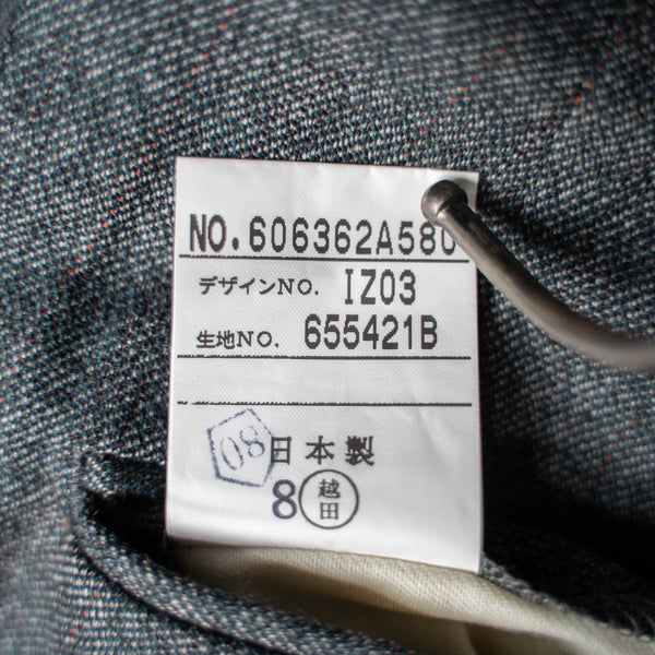 1990s japan vintage green chambray wool slacks