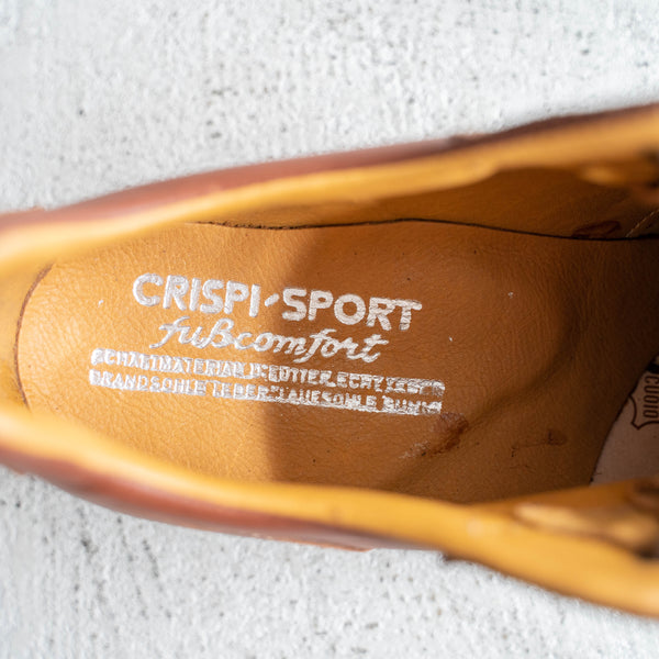 2000s Italy "CRISPI" leather sneaker 'dead stock' -light brown-
