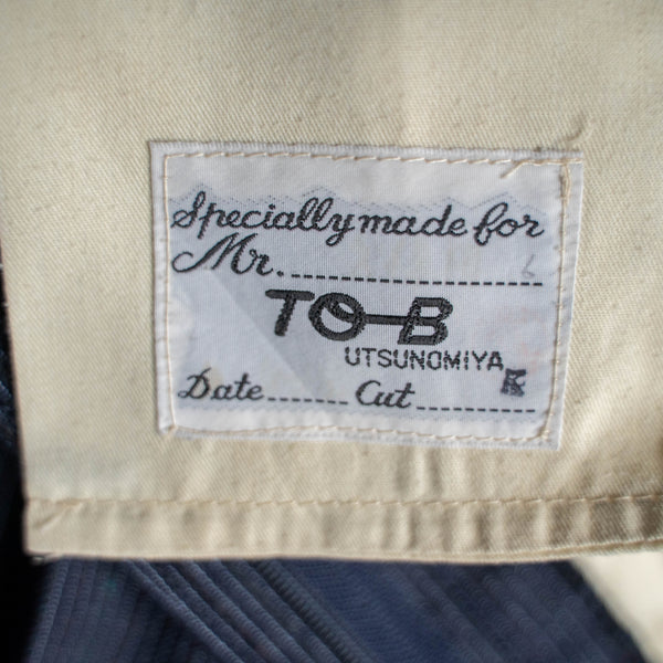 1990-00s Japan vintage navy based stripe slacks