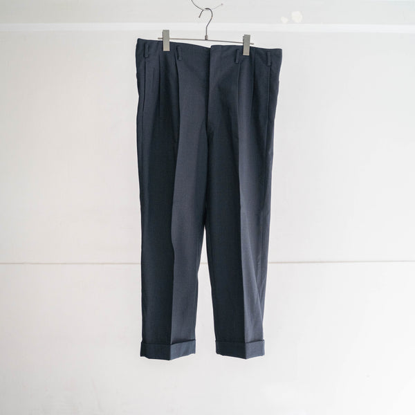 around 1960s Japan vintage blue gray striped slacks -great fabric-