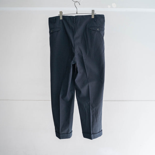 around 1960s Japan vintage blue gray striped slacks -great fabric-