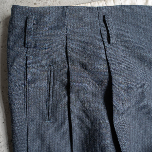 around 1960s Japan vintage blue gray striped slacks -great fabric-