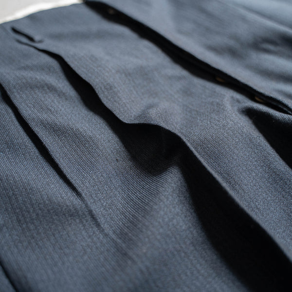 around 1960s Japan vintage blue gray striped slacks -great fabric-